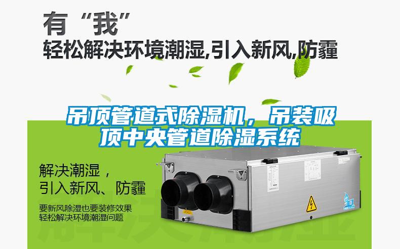 吊頂管道式除濕機，吊裝吸頂中央管道除濕系統