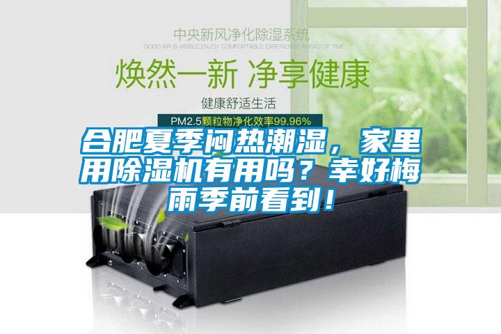 合肥夏季悶熱潮濕，家里用除濕機(jī)有用嗎？幸好梅雨季前看到！