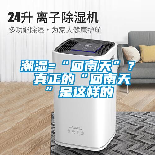 潮濕=“回南天”？ 真正的“回南天”是這樣的