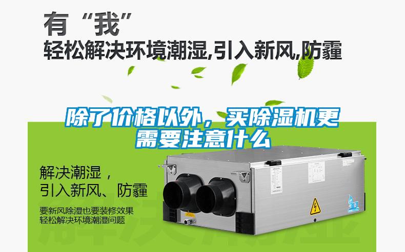 除了價格以外，買除濕機更需要注意什么