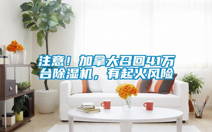 注意！加拿大召回41萬臺除濕機(jī)，有起火風(fēng)險