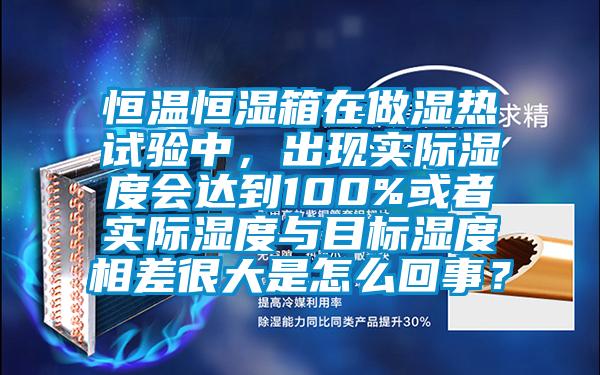 恒溫恒濕箱在做濕熱試驗中，出現(xiàn)實際濕度會達(dá)到100%或者實際濕度與目標(biāo)濕度相差很大是怎么回事？