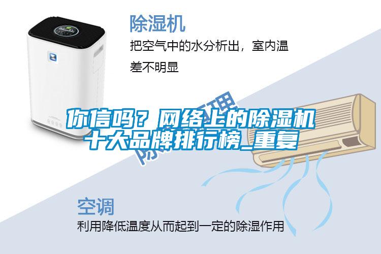 你信嗎？網絡上的除濕機十大品牌排行榜_重復