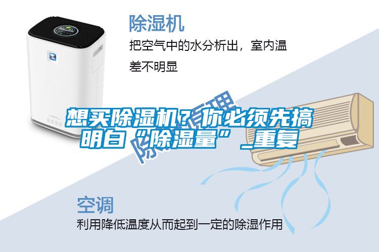 想買(mǎi)除濕機(jī)？你必須先搞明白“除濕量”_重復(fù)