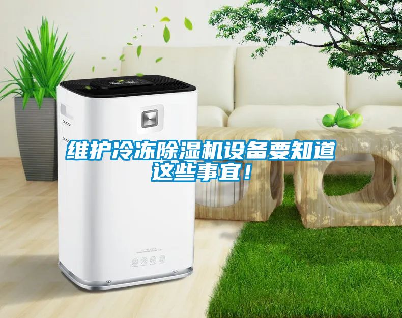 維護冷凍除濕機設備要知道這些事宜！